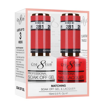 Cre8tion Duo | Matching Color Gel & Nail Lacquer #281 Kindle Me