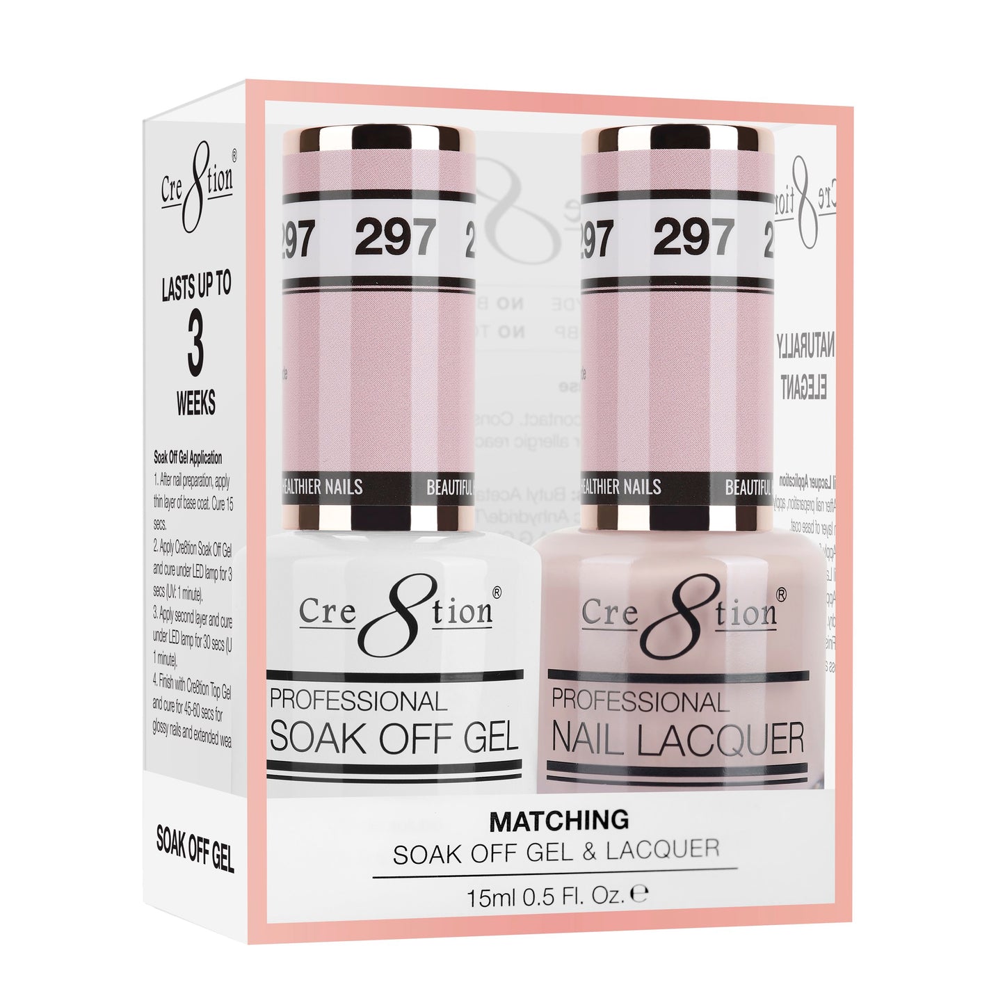 Cre8tion Duo | Matching Color Gel & Nail Lacquer -  #297