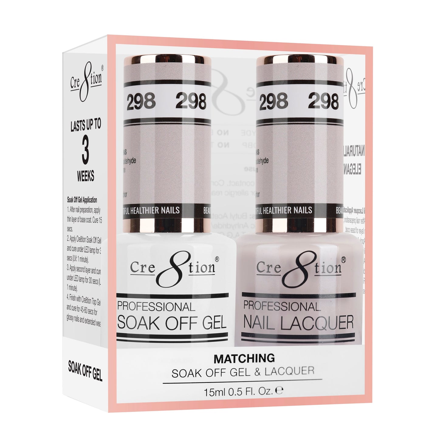 Cre8tion Duo | Matching Color Gel & Nail Lacquer -  #298