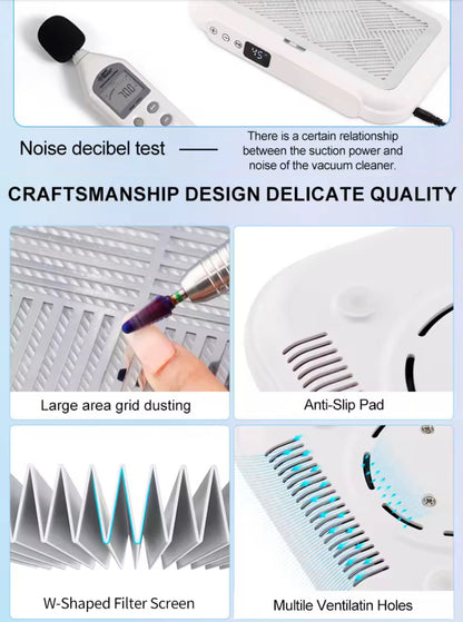 Super Strong Nail Dust Collector - Double Turbine Fan 4500RPM