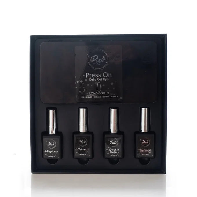 PIXIE | Press On Jelly Gel Extension Kit (Coffin)