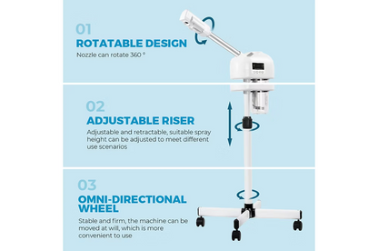 LCD Screen Professional Ozone Facial Steamer
