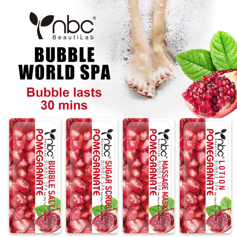NBC Bubble World Spa 4-in-1 Pedicure kit - Sweet Pomegranate