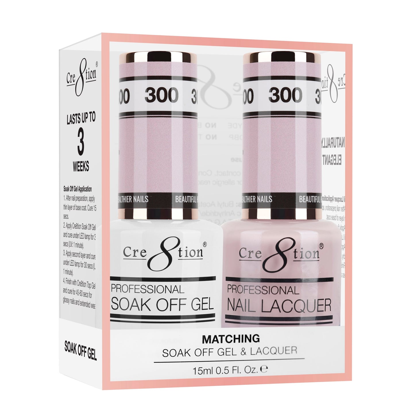 Cre8tion Duo | Matching Color Gel & Nail Lacquer -  #300