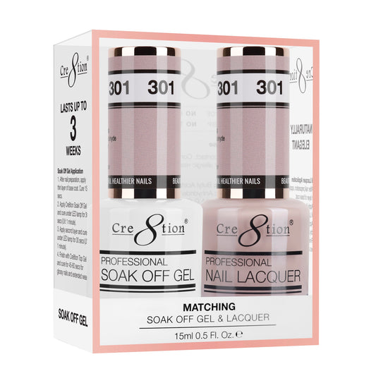 Cre8tion Duo | Matching Color Gel & Nail Lacquer -  #301