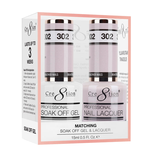 Cre8tion Duo | Matching Color Gel & Nail Lacquer -  #302