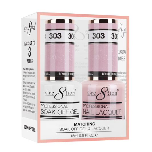 Cre8tion Duo | Matching Color Gel & Nail Lacquer -  #303