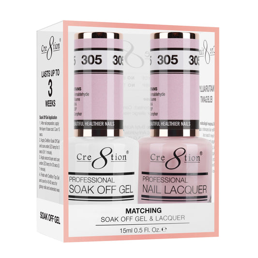 Cre8tion Duo | Matching Color Gel & Nail Lacquer -  #305