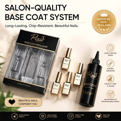 PIXIE | BASE COAT REFILLS BUNDLE - 250ml +  FREE 4x15ml(HEMA/TPO-free)