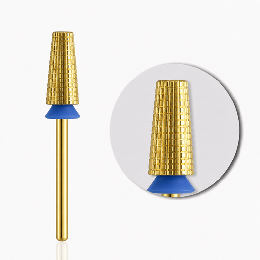MEDIUM - TAPERED 5 IN 1 STRAIGHT CUT NAIL DRILL BIT - 7.0MM GOLD