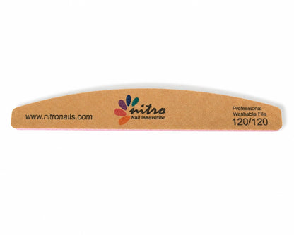Washable Premium Nitro Halfmoon Nail File ( 120/120)