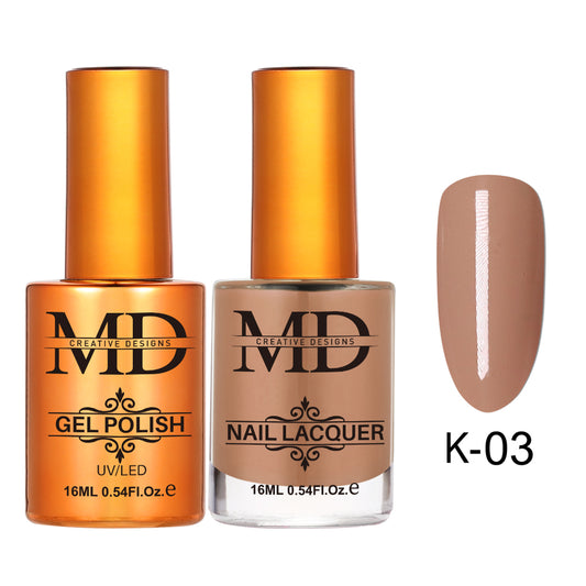 MD CREATIVE - K03 | 2 IN 1 Gel Polish & Lacquer