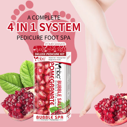 NBC Bubble World Spa 4-in-1 Pedicure kit - Sweet Pomegranate