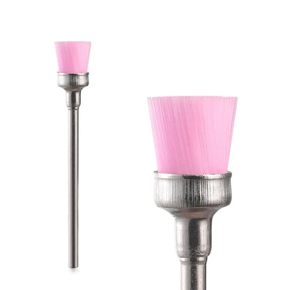 NYLON PINK CLEANING BRUSH - NAIL DRILL BIT