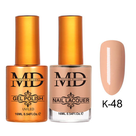 MD CREATIVE - K48 | 2 IN 1 Gel Polish & Lacquer