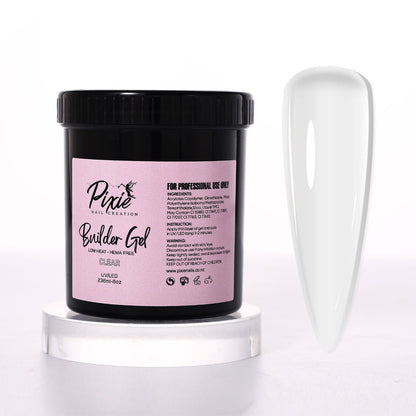 Builder Gel in Pot - CLEAR  - LOW HEAT (225g ) NEW FORMULA