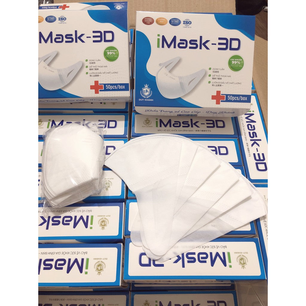 50 Pcs Disposable 3D Face Masks