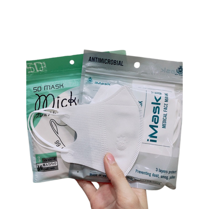 100 Pcs Disposable 5D Face Masks
