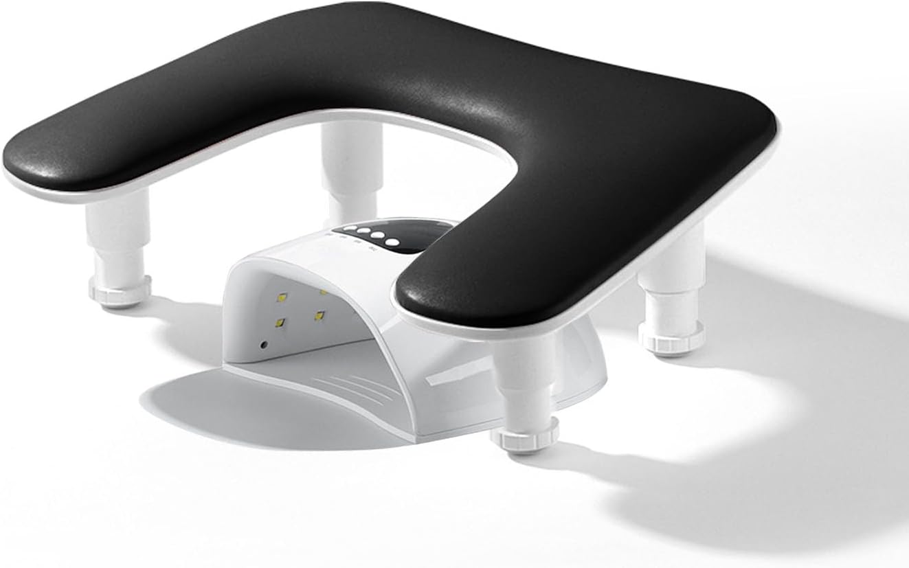 Deluxe Ergonomic U Shape Nail Arm Rest  - Adjustable Height
