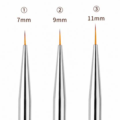 Set Brush Nail Art Liner - 3PCS