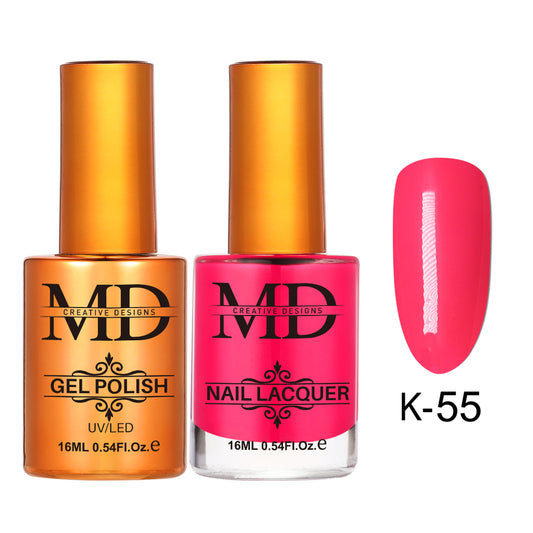 MD CREATIVE - K55 | 2 IN 1 Gel Polish & Lacquer