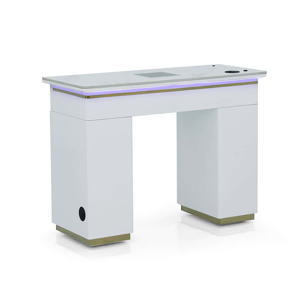 Luxury Manicure Table with LED Lighting - SINGLE TABLE