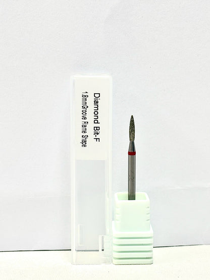 Diamond Bit - 1.8mm Groove Flame Shape Drill Bit