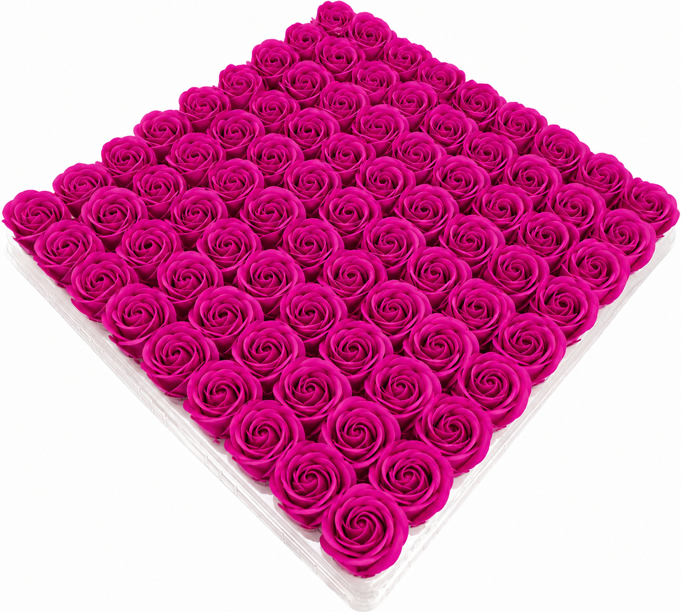 Manicure Pedicure Bath Soap Rose Flower Nail Hand & Feet - Hot Pink - 81pcs