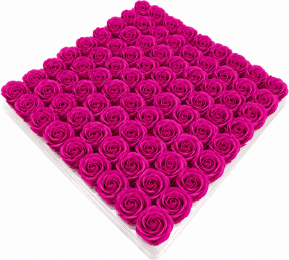 Manicure Pedicure Bath Soap Rose Flower Nail Hand & Feet - Hot Pink - 81pcs