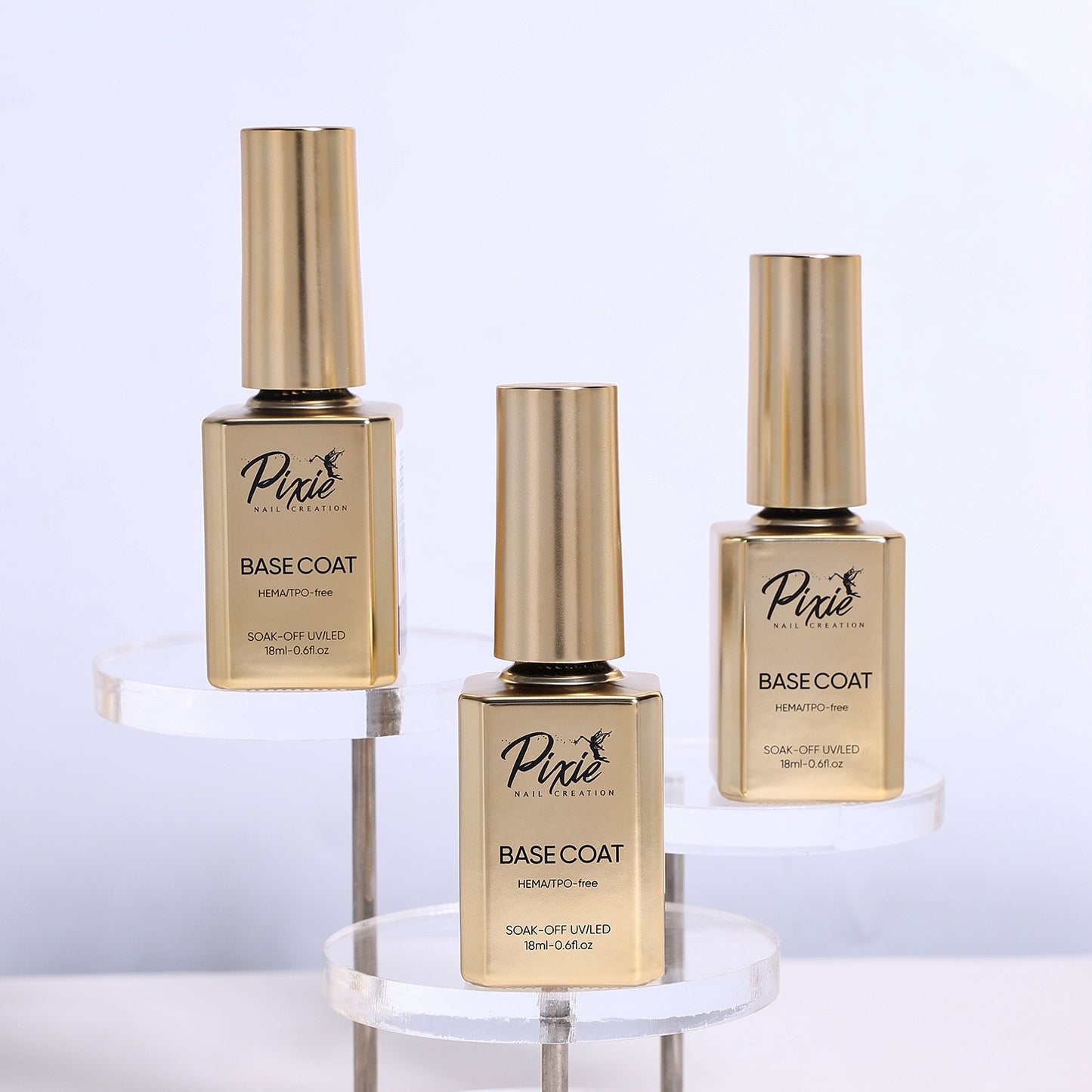 PIXIE | BASE COAT REFILLS BUNDLE - 250ml +  FREE 4x15ml(HEMA/TPO-free)