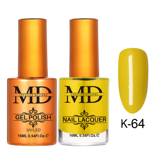 MD CREATIVE - K64 | 2 IN 1 Gel Polish & Lacquer