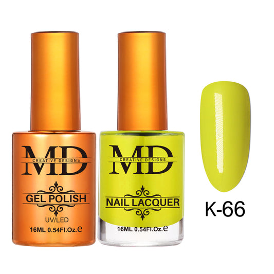 MD CREATIVE - K66 | 2 IN 1 Gel Polish & Lacquer