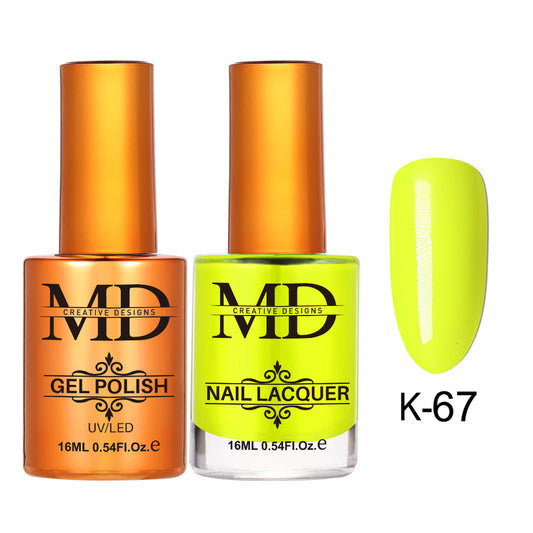 MD CREATIVE - K67 | 2 IN 1 Gel Polish & Lacquer
