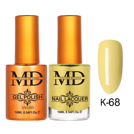 MD CREATIVE - K68 | 2 IN 1 Gel Polish & Lacquer