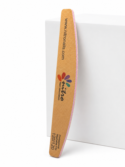 Washable Premium Nitro Halfmoon Nail File ( 120/120)