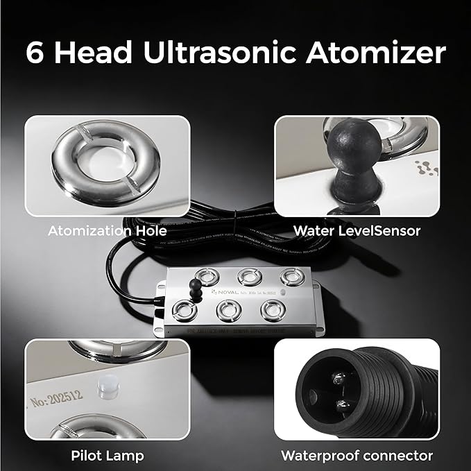 Pixie 6 Head  Ultrasonic Mist Maker Fogger