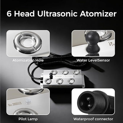 Pixie 6 Head  Ultrasonic Mist Maker Fogger