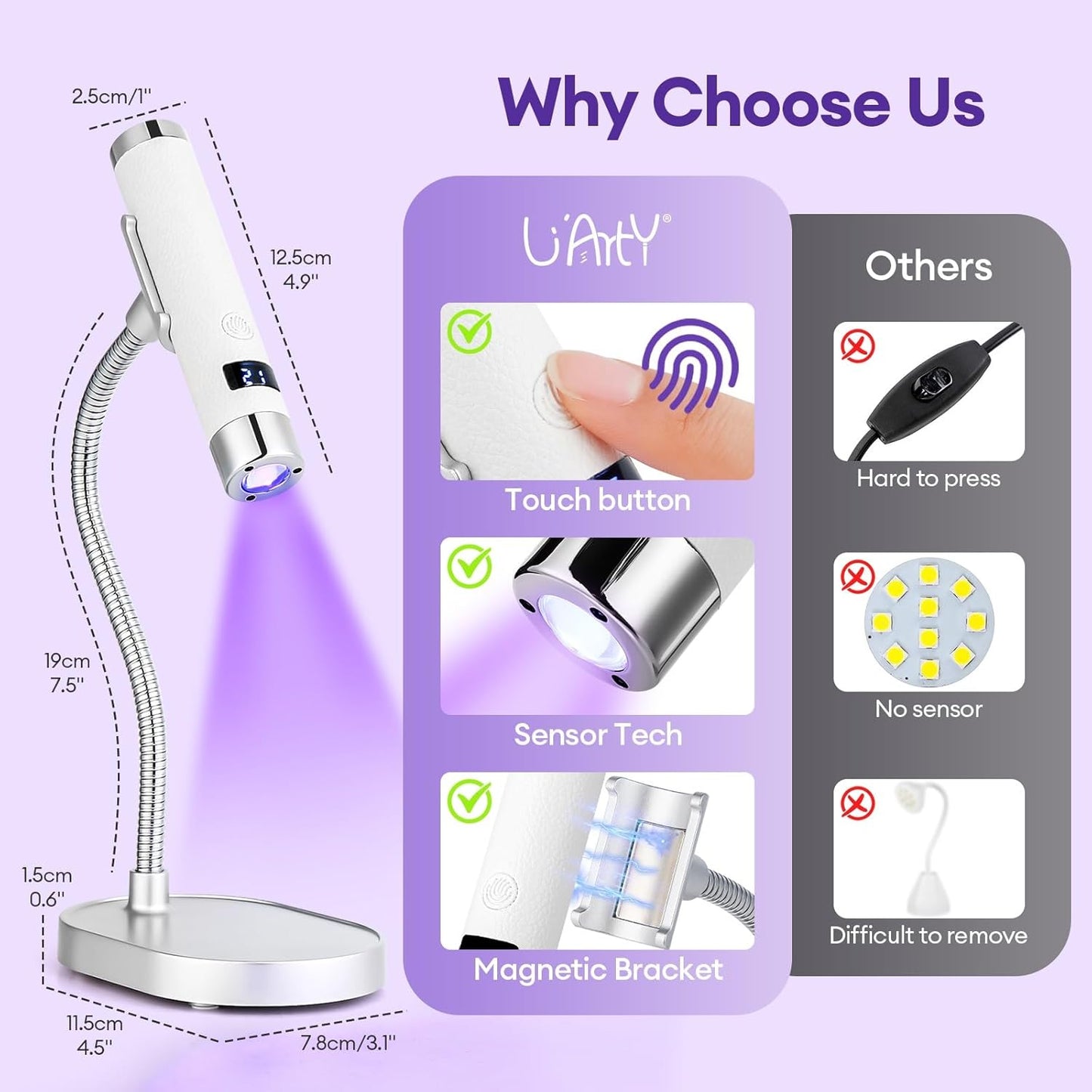 Rechargeable Nail Lamp - Mini AI Sensor