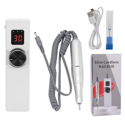 Super Slim Cordless E-File Machine - 3000RPM