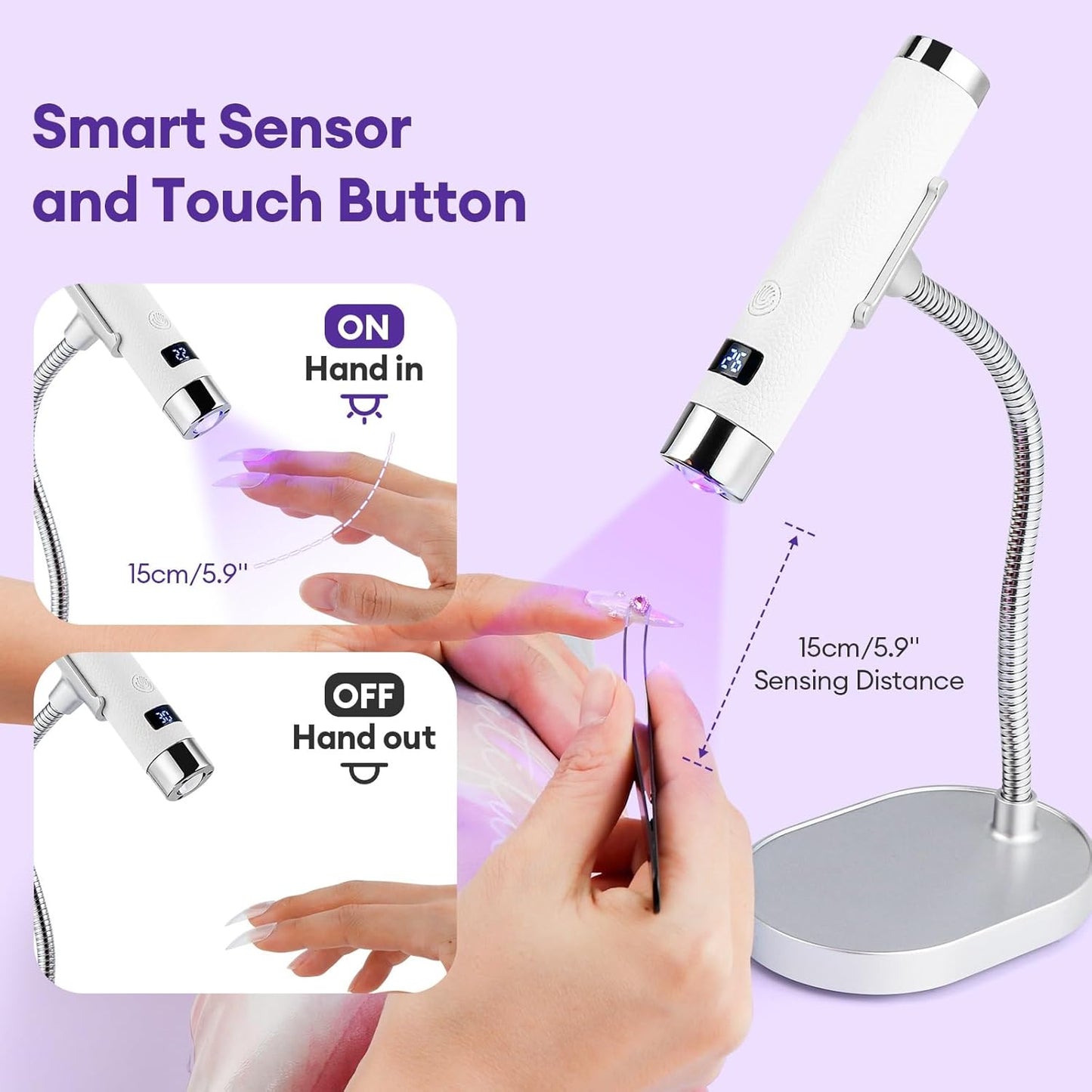 Rechargeable Nail Lamp - Mini AI Sensor