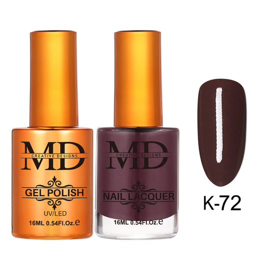 MD CREATIVE - K72 | 2 IN 1 Gel Polish & Lacquer