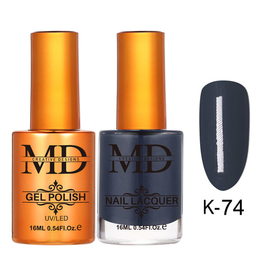 MD CREATIVE - K74 | 2 IN 1 Gel Polish & Lacquer