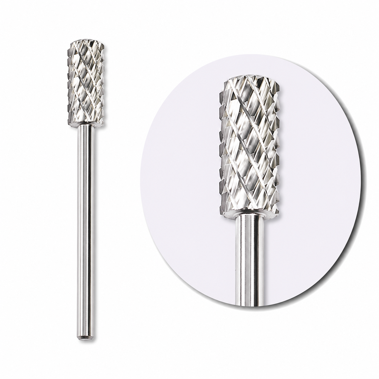 4XC -SILVER- SMALL BARREL SMOOTH TOP NAIL DRILL BIT
