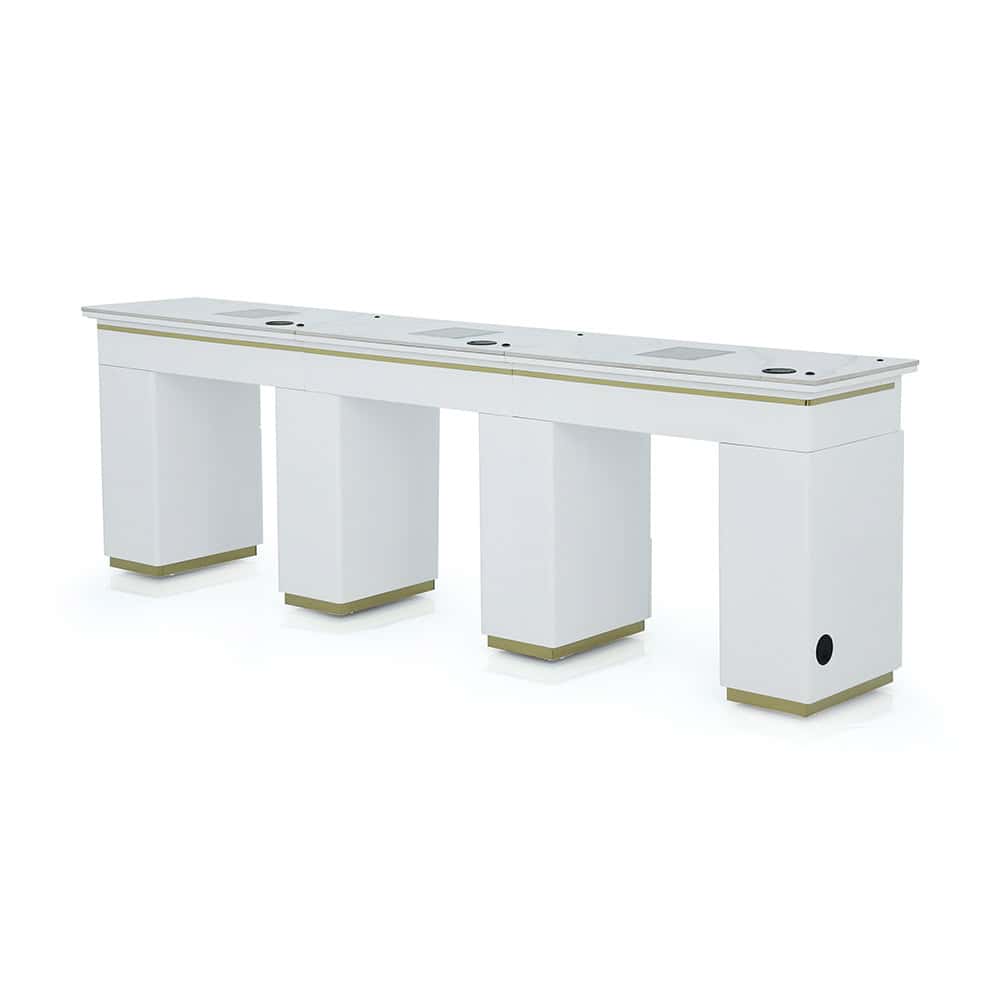 Luxury Manicure Table with LED Lighting - TRIPLE TABLE