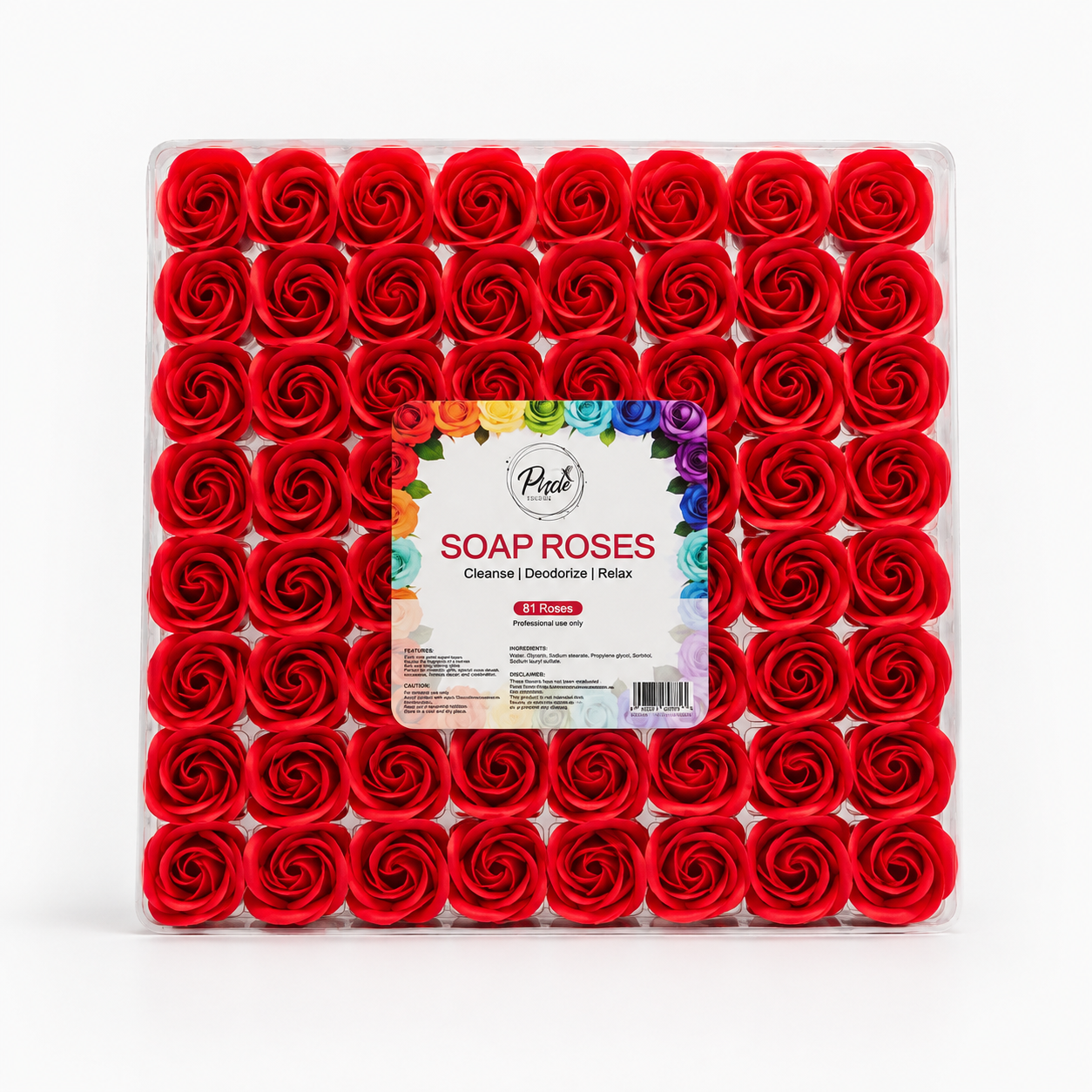 Manicure Pedicure Bath Soap Rose Flower Nail Hand & Feet - Red - 81pcs