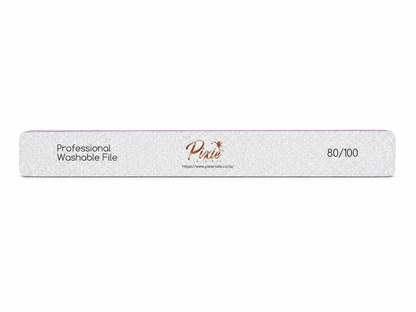 Washable Premium Square Zebra Nail File ( 80/100)| 1 Piece