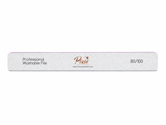 Washable Premium Square Zebra Nail File ( 80/100)| 1 Piece
