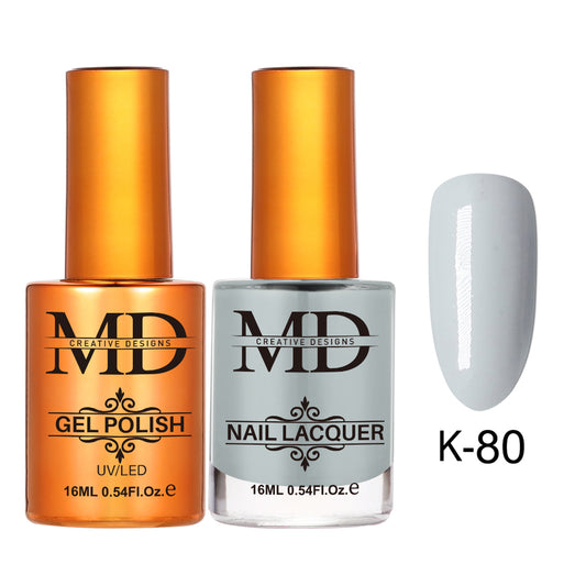 MD CREATIVE - K80 | 2 IN 1 Gel Polish & Lacquer