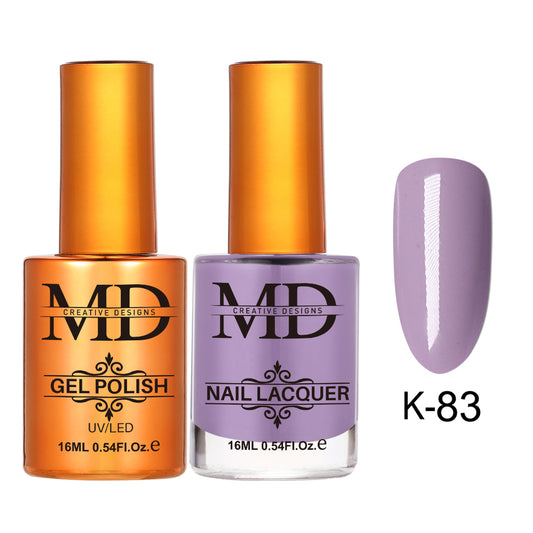 MD CREATIVE - K83 | 2 IN 1 Gel Polish & Lacquer