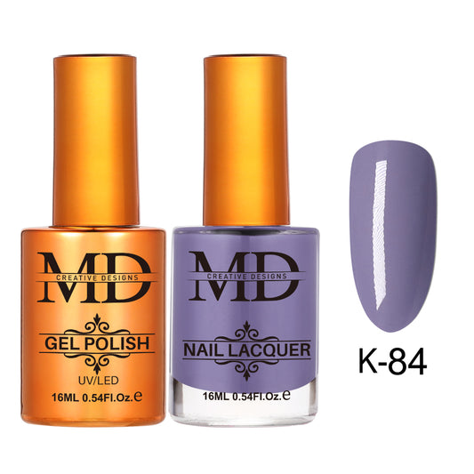 MD CREATIVE - K84 | 2 IN 1 Gel Polish & Lacquer